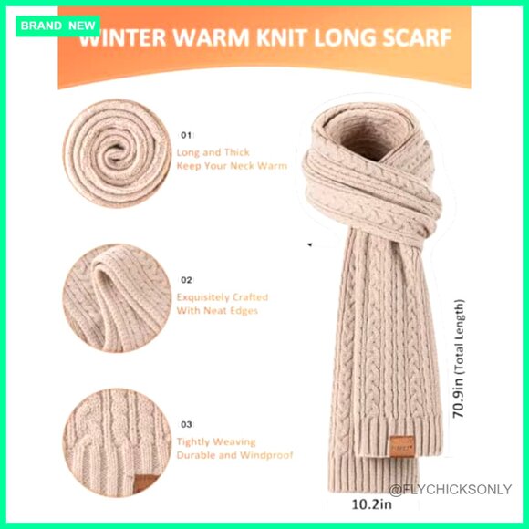 Fleece Lined Pom Pom Beanie Scarf Touchscreen Gloves Winter Set main image 5